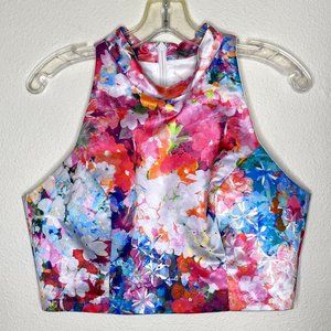RUE DE LA PAIX  Cropped Floral Top